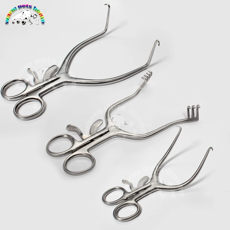 Weitlaner-Retractor de autoretención para uso veterinario, herramienta de Retractor para heridas romas, Weitlaner