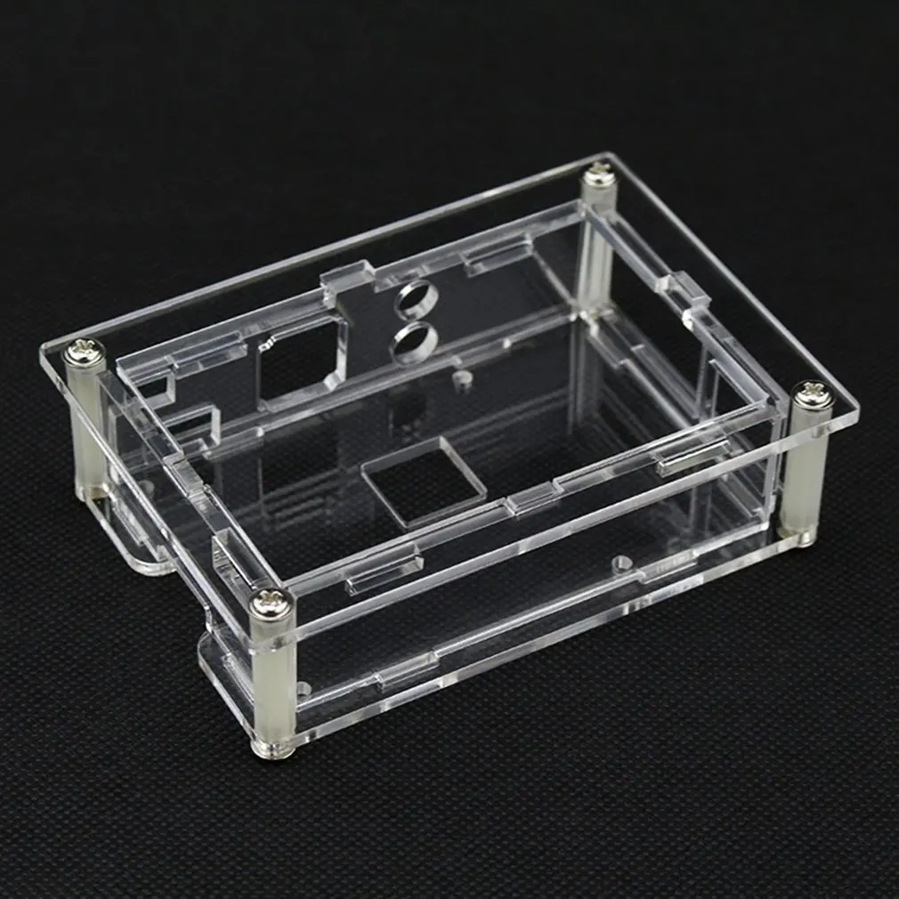 

For Raspberry Pi 4 Model B Acrylic Case Transparent Shell for 3.5inch HDMI Touch Screen Display Enclosure new
