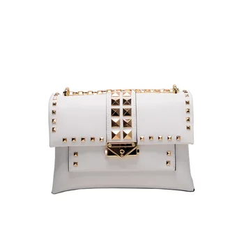 

Genuine leather women Bags female new style handbags rivet chain handbag fashion shoulder bag GN-SB-stxkmd