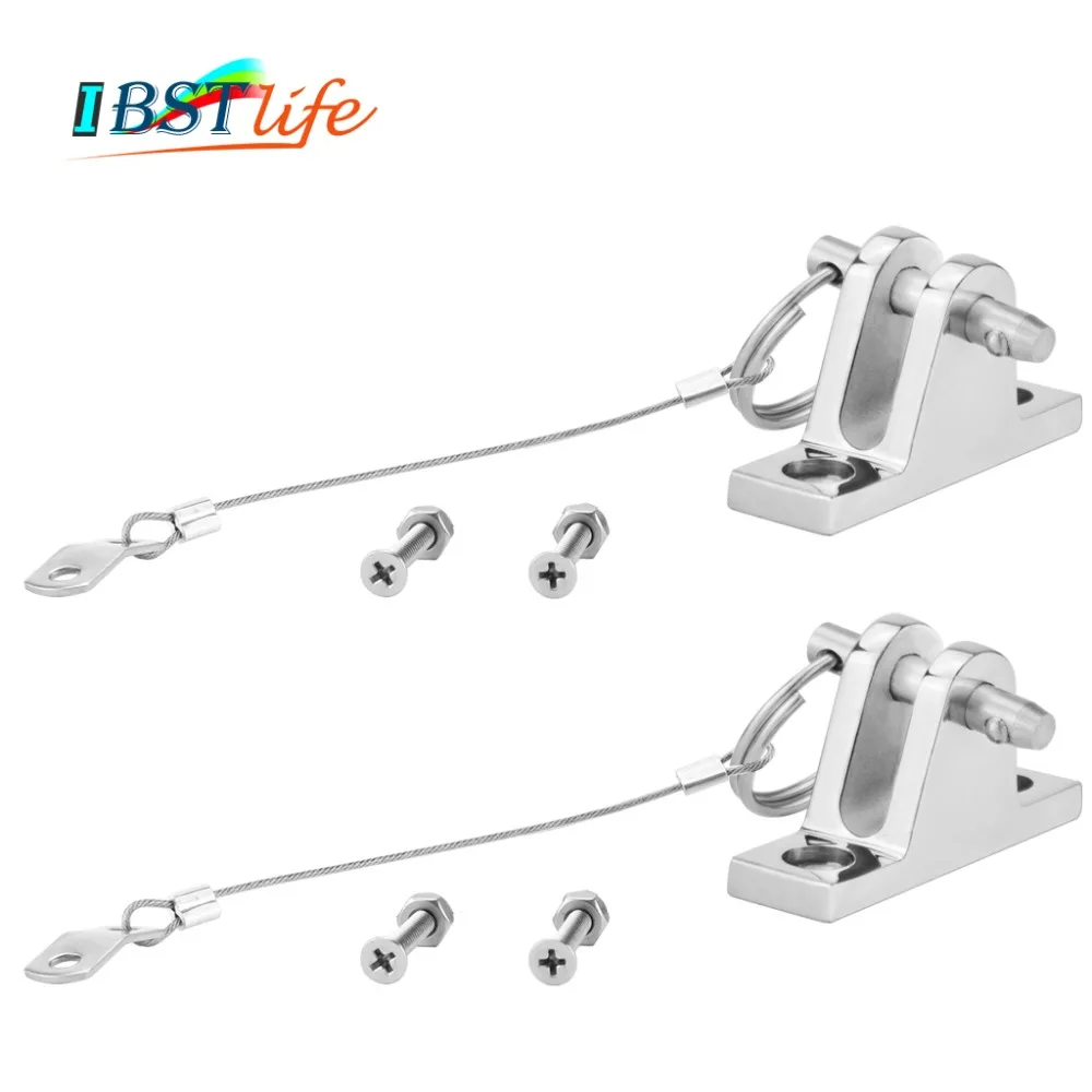 2PCS 90 Degree SS316 Boat Bimini Top Deck Hinge with quick release pin and lanyard Marine Kayak Canoe Cover Sprayhood | Обустройство