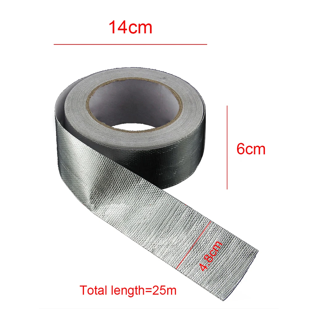 Aluminum Foil Self Adhesive Exhaust Header Pipe Cool Tape Heat Insulation Wrap