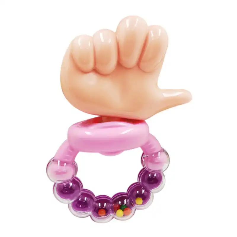 Baby Kids Rammelaar Duimen Bijtring Pasgeboren Vinger Vorm Fopspeen Baby Kids Ring Hand Speelgoed Over 6 Maand Fopspeen Aliexpress