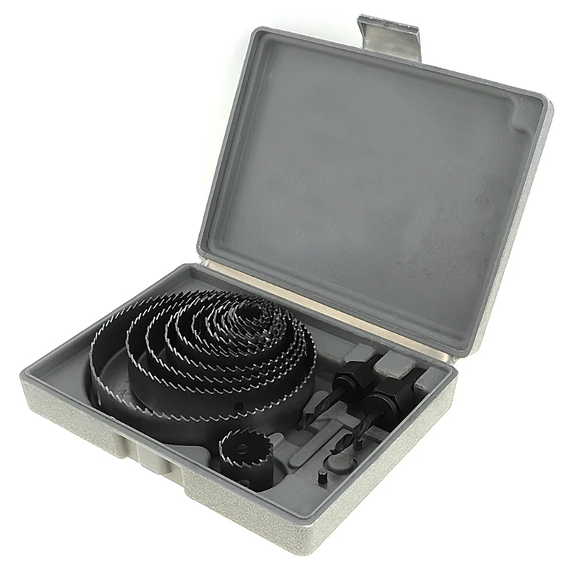 

NEW-13Pcs 19Mm-127Mm Hole Saw Bit Cutting Set Kit Drilling Tool Round Case Drill Bits For Cutting Wood Gypsum Board Pvc Board