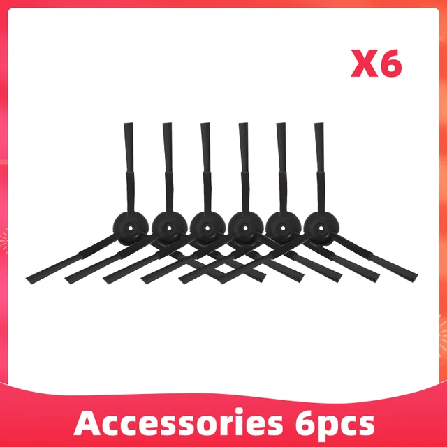Replacement For Xiaomi Roidmi Eve Plus SDJ01RM Main Side Brush Hepa Filter Mop Dust Bag Vacuum Cleaner Spare Parts Accessories 6 Side Brush