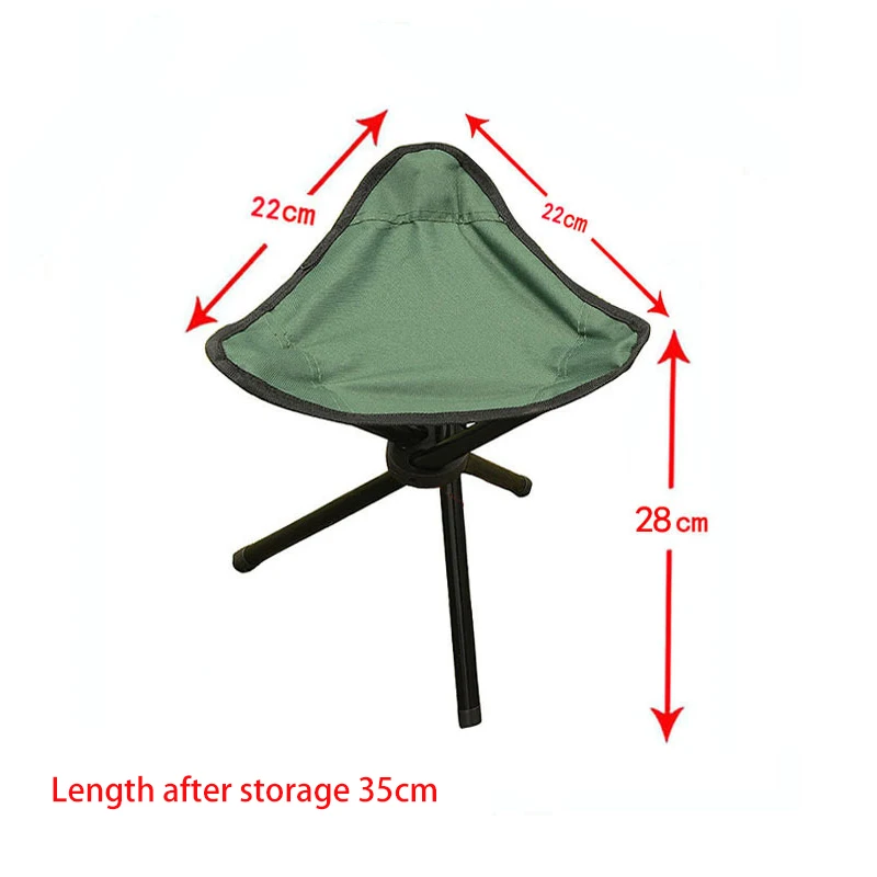 Outdoor Leisure Portable Folding Chair Three-Legged Stool Camping Travel Picnic Outdoor Activities Fishing Accessories