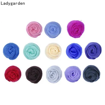 

130g/bag Mix 13 Colors Merino Felting Wool Tops Soft Roving Wool Fibre for Needle Felting Wet Felting DIY Doll Needlework
