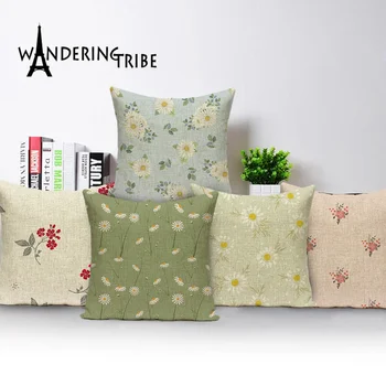 

Farm Home Decoration Pillow case Living Room Autumn Decorations Home Floral Pillowcase Cushion Cover Linen Squar Cover Pillow