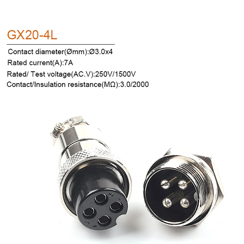 1 세트 GX20 2/3/4/5/6/7/8/9/10/12/14/15 핀 20mm 암수 원형 너트 유형 와이어 패널, 항공 커넥터 소켓 플러그