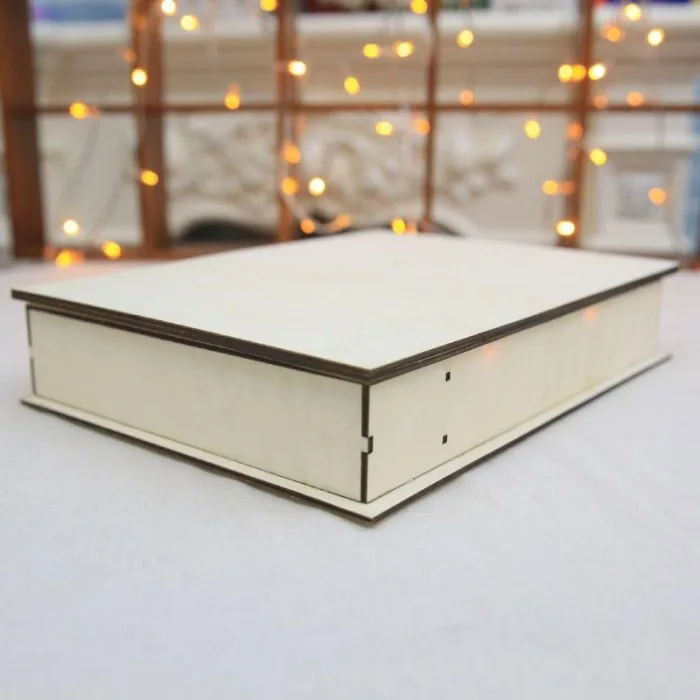 Горячая светящаяся Рождественская деревянная книга дом Настольный Декор украшения Рождественский подарок TI99