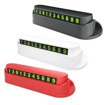 

1pc 7 in 1 Car Perfume Parking Number Plate Hidden Luminous Air Freshener For Mobile Phone Card Holder Q84E