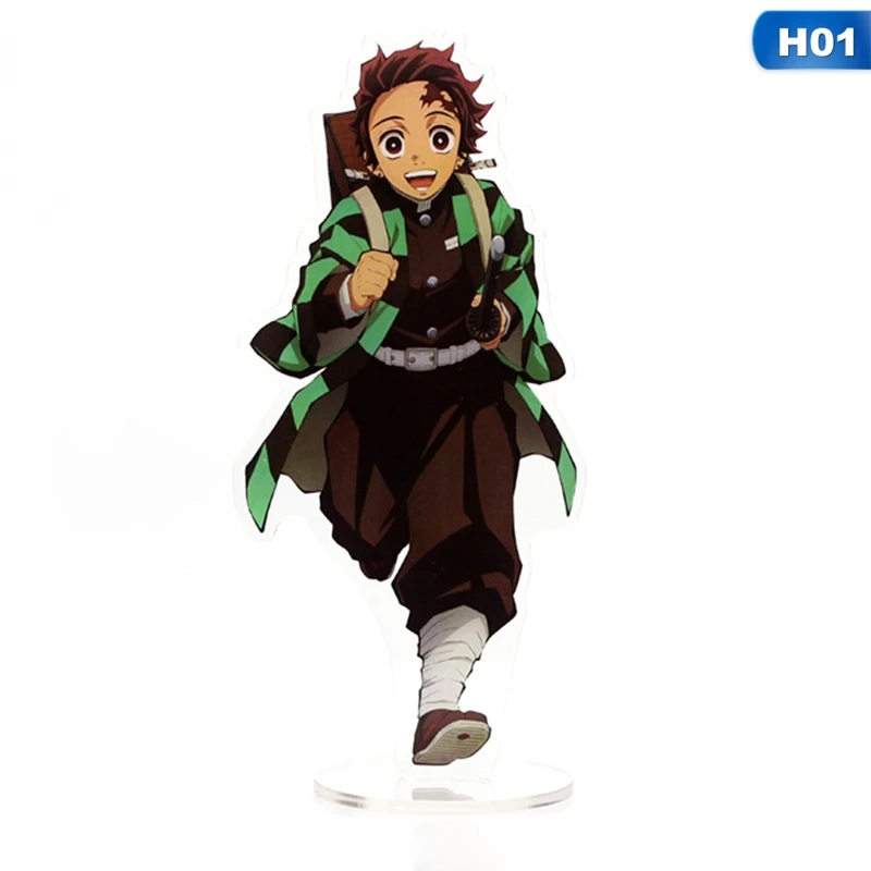 1 Японское аниме Demon Slayer: Kimetsu No Yaiba Kamado Tanjirou Kamado Nezuko фигурка на акриловой подставке модель настольного декора Косплей - Цвет: 1