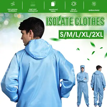 

Disposable Dust Spray Suit Siamese Protective Coverall Siamese High quality Non-woven Waterproof Dustproof Safety Clothing Work
