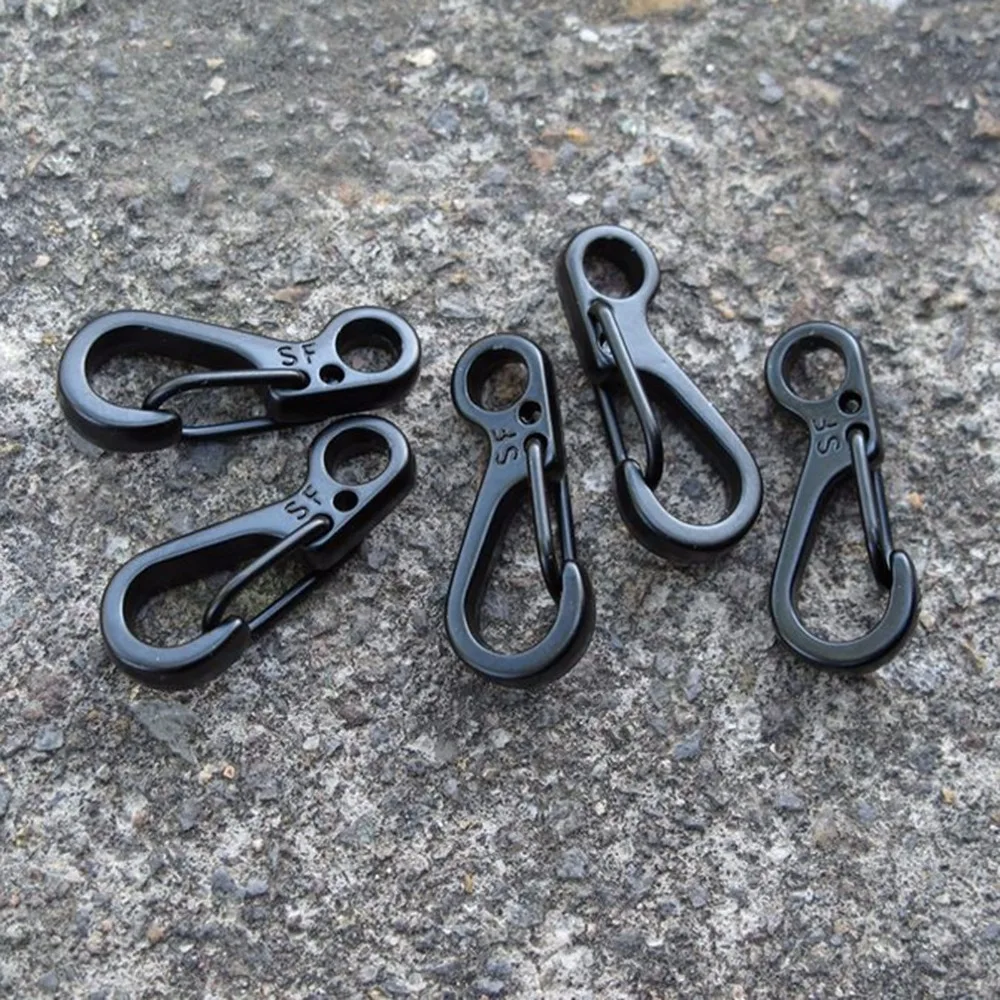 

10 pcs/lot Outdoor Carabineer & Quickdraw Aluminum Alloy Survival Buckle Locking Carabiner Keychain Tools Protable
