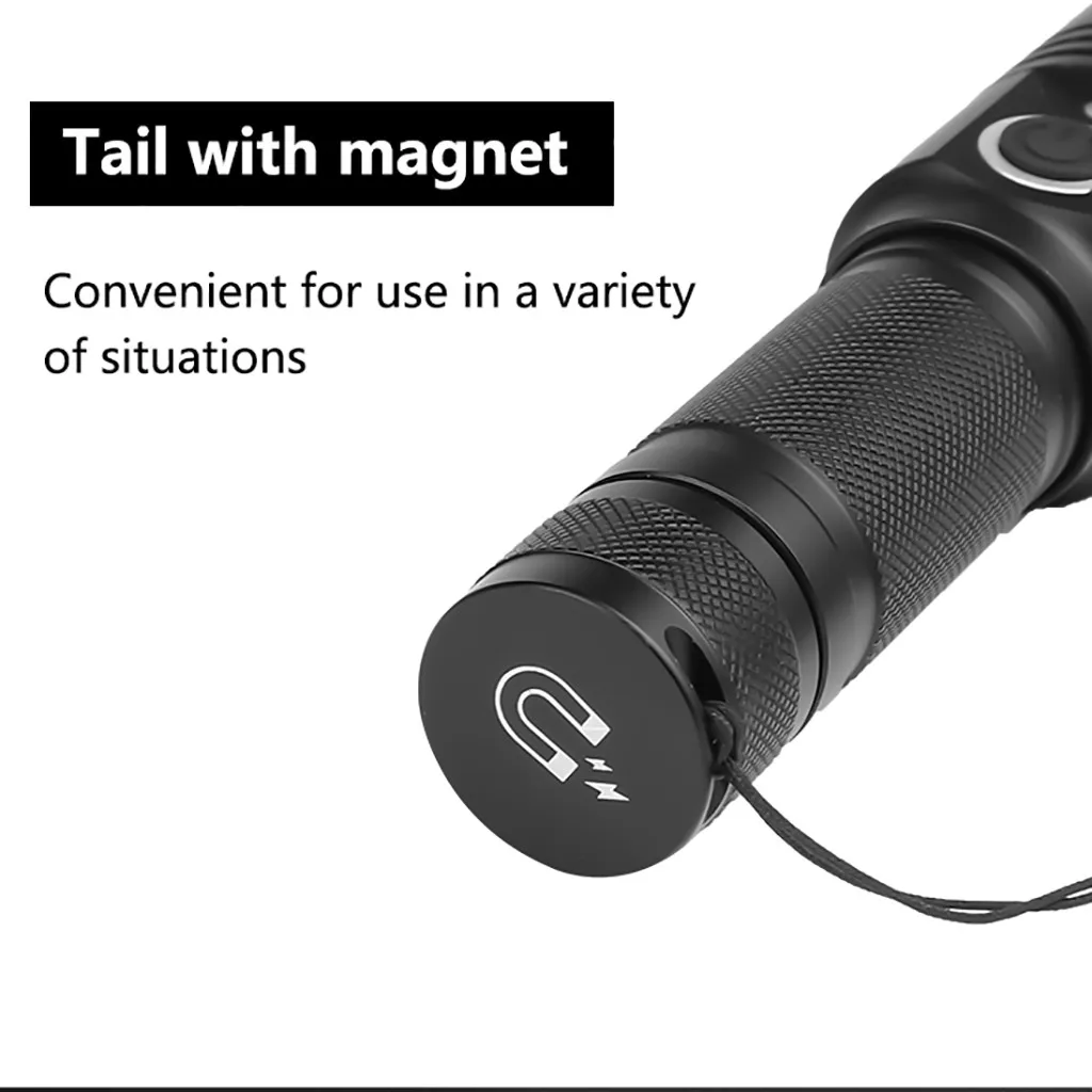 Портативный фонарик из алюминиевого сплава XHP50 светодиодный 4 модус Taschenlampe Jagdlampe лампа для кемпинга индикатор заряда 1x18650