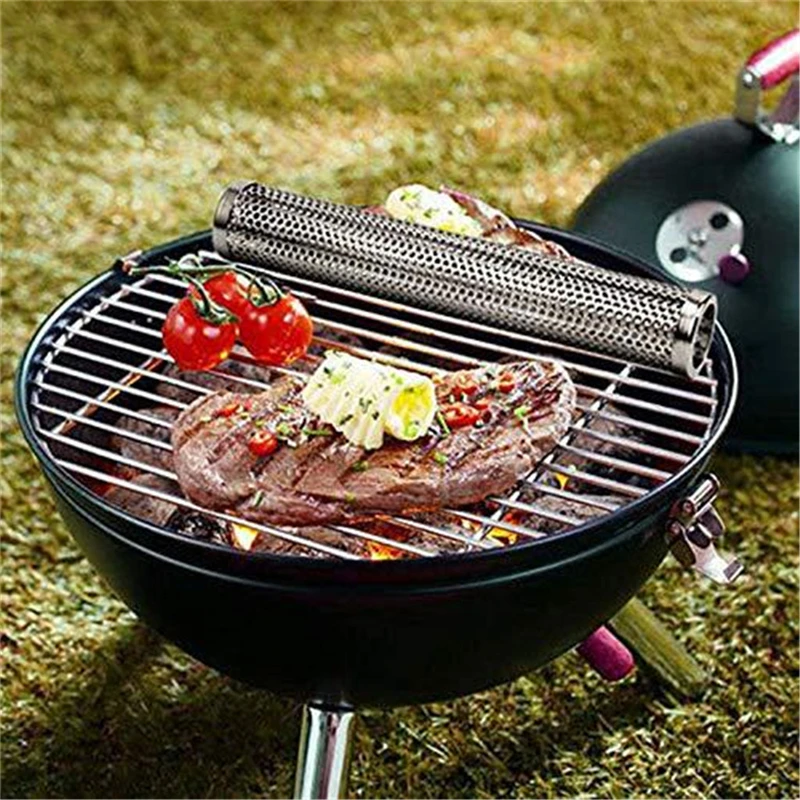 BBQ перфорированная труба дымообразователя круглая из нержавеющей стали гранулы трубка курительная чистая труба A1