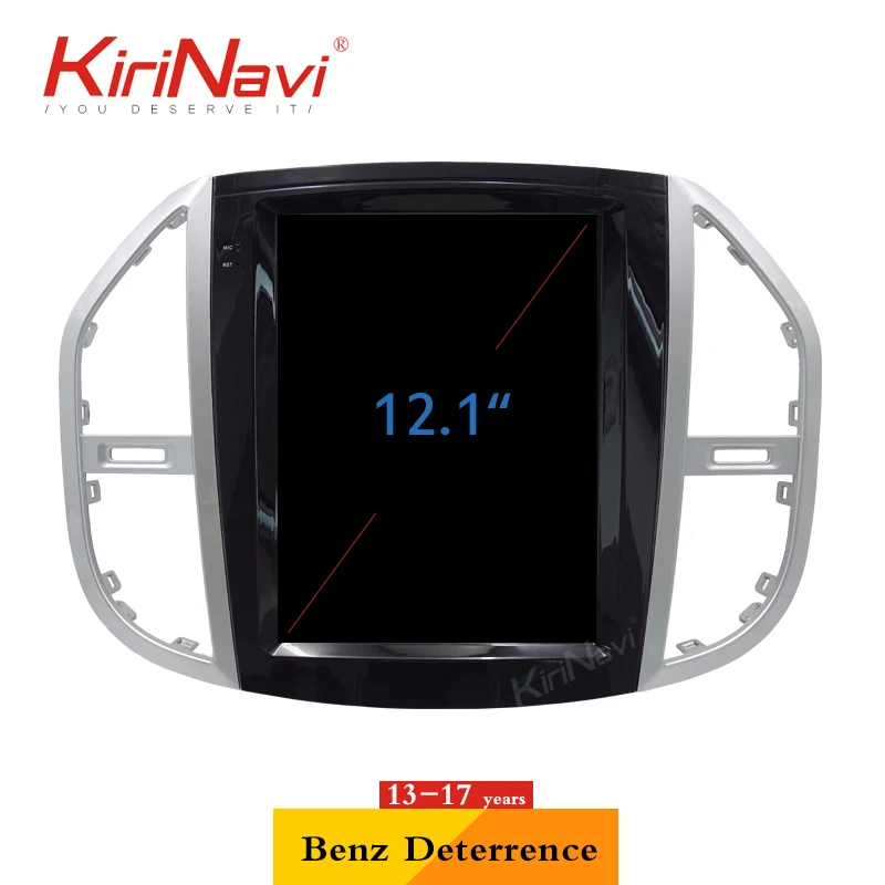 KiriNavi Telsa стиль вертикальный экран 12," 1 Din Android 8,1 Автомагнитола для Mercedes benz VITO Metris автомобильный Dvd авто gps навигация