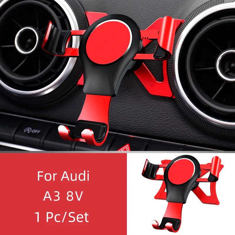 A3 8V-Red Для ауди Audi A3 8V S3- держатель для телефона в машину держатель телефона в авто крепление автодержатель для смартфона автомобильный держатель подставка автомобиль попсокет car phone holder - Цвет: A3 8V-Red