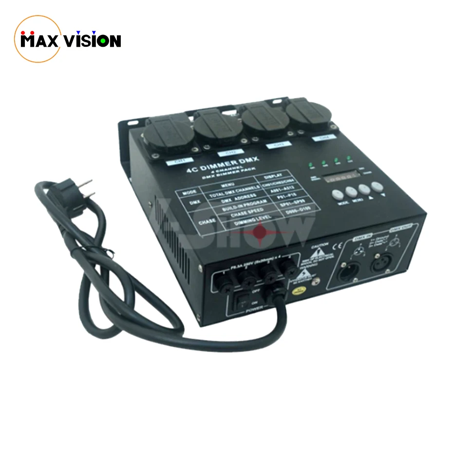 1 шт. 4CH DMX набор Реостат для регулирования силы света лампы для DJ Satge управление светом диммируемая силиконовая коробка затемнения и усилитель мощности с переключателем