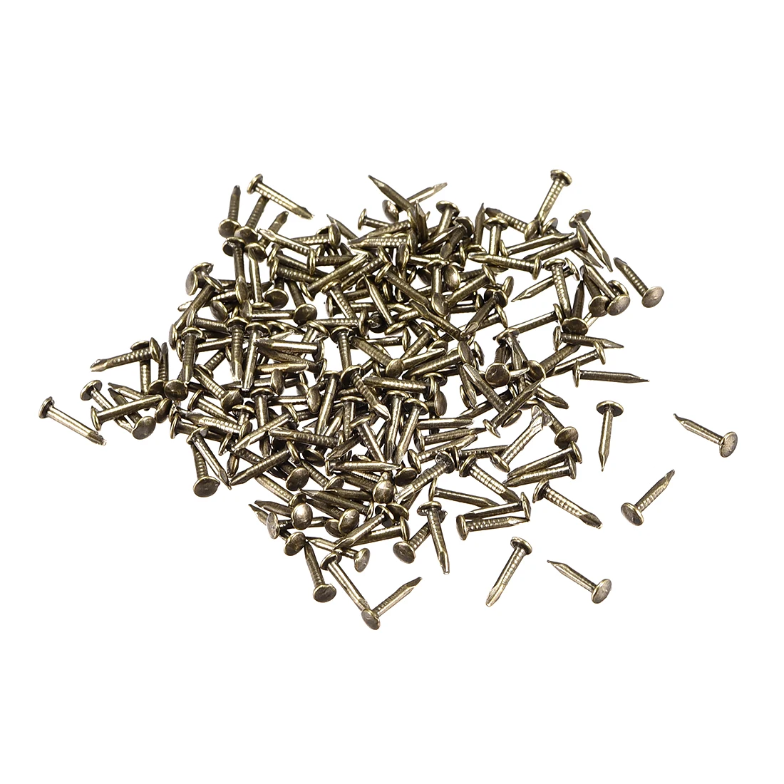 uxcell 300pcs Small Tiny Nails 1mmX8mm for DIY Decorative Pictures Wooden Boxes Household Accessories Bronze Tone