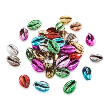 

1Bag Cowrie Shell Beads Papaya Whip Printing Spiral Shell Bead Charms DIY Necklace Bracelet Earring Jewelry Making Mixed Color