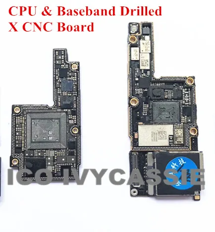 

For iPhone X CNC Board Drilled With CPU Baseband 64GB 256GB iCloud Locked Motherboard Remove CPU Baseband Swap Logic Mainboard