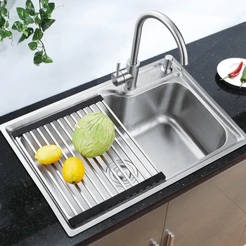 

304 stainless steel foldable drain rack sink storage rack