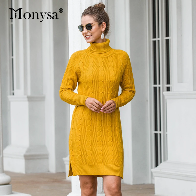 yellow sweater dress outfit