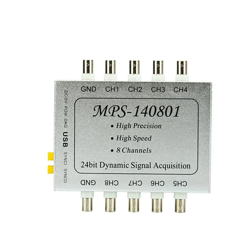 

MPS-140801-IEPE Eight-Channel Synchronous 24-Bit USB Data Acquisition Card Vibration Audio ICPLabVIEW