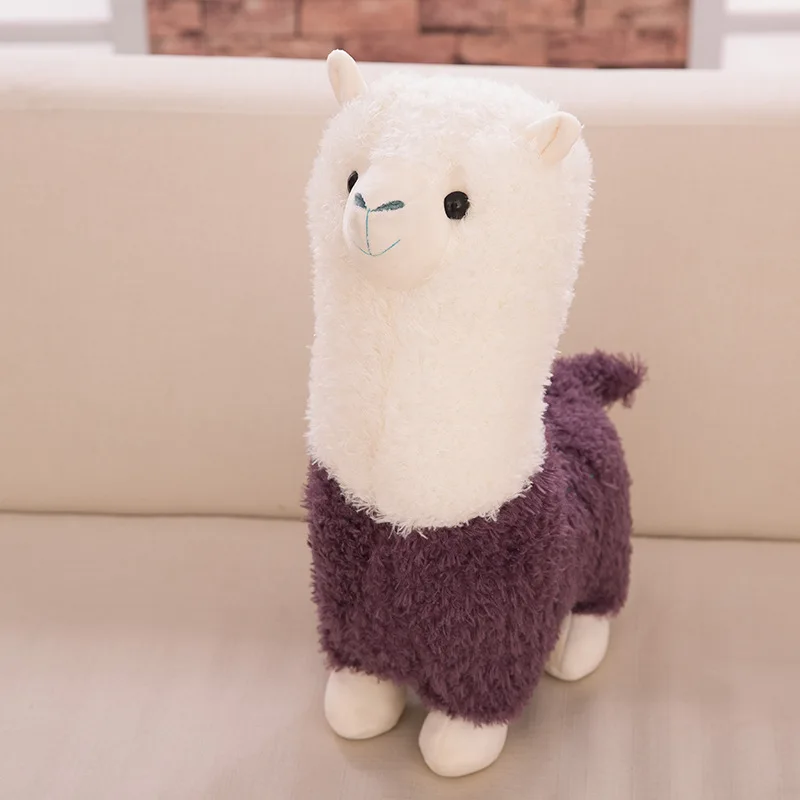 Cute 28cm Cartoon Alpaca Plush Doll Toy Fabric Sheep Soft Stuffed Animal Llama Yamma Birthday Gift for Baby Kid Children | Игрушки и