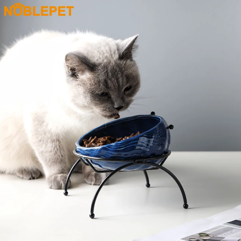Noblepet 15 градусов Регулируемый Керамический миска для кошки с кронштейном защита