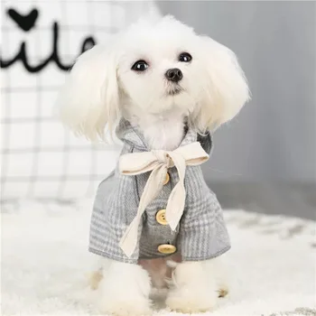 

Cashmere Teddy Dog Cloth Four Seasons Cotton Houndstooth Comfortable Outfit Classic Jacket For Pet