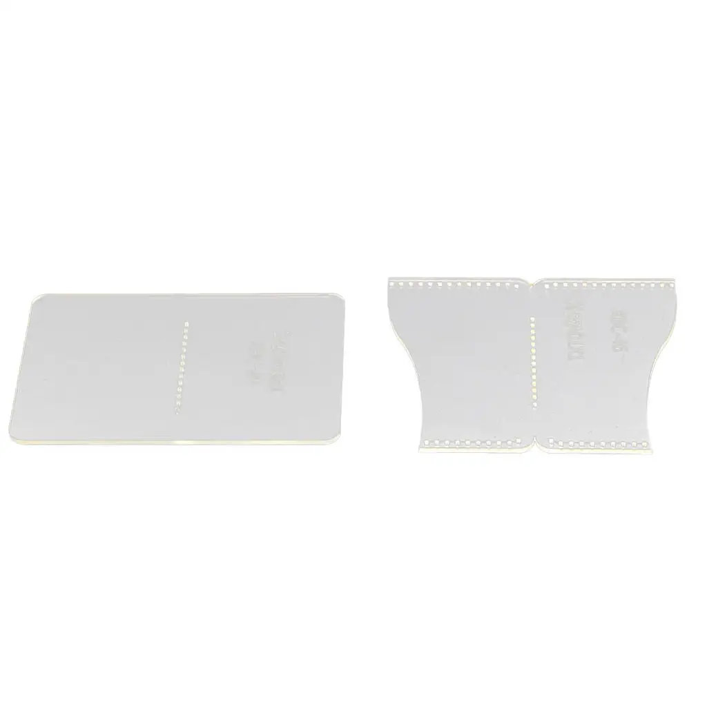2 Pieces/Set Acrylic Card Bags Stencil Leather Pattern Template DIY Leathercrafts Tools leather craft tools leather craft template sewing stencils set
