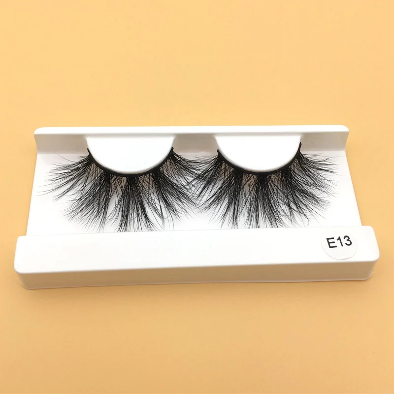 E13 white tray Накладные ресницы Mikiwi, искусственные норковые ресницы, натуральные накладные ресницы, длина 25 мм, макияж, 3D норковые ресницы - Цвет: E13 white tray
