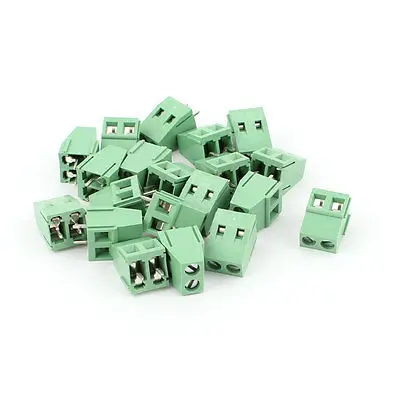 

20 Pcs MG129-2P 2 Pin PCB Mount 5.08mm Screw Terminal Barrier Blocks 300V 10A
