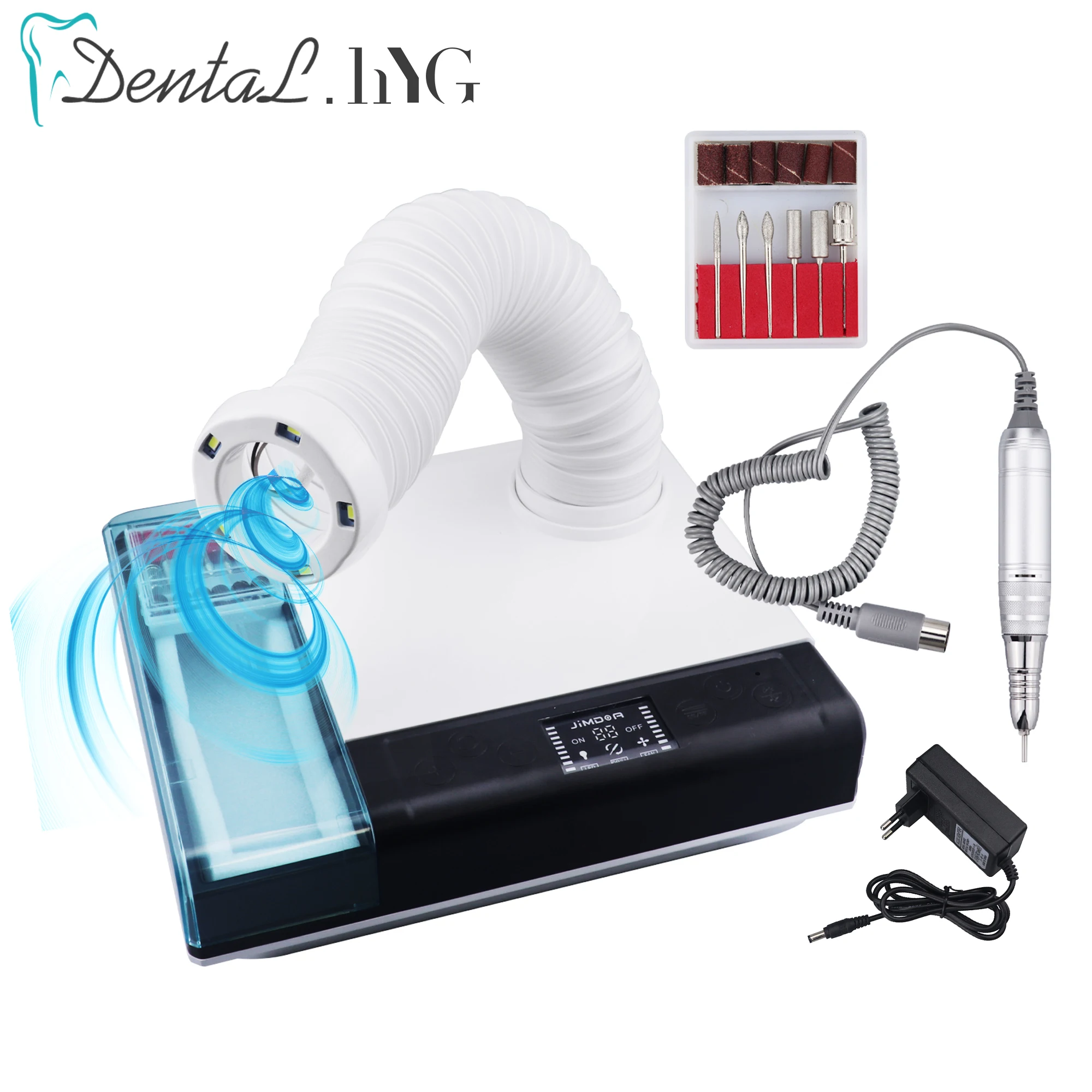 65W 2-in-1 Dust Collector Extractor Dental Vacuum Cleaner Lab Equipment Suction Machine for Polishing For Nail Drill | Красота и