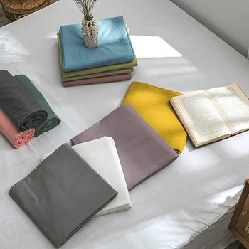 

100% Cotton Bed Sheets Flat Sheet Luxury Bed Flat Bed Sheet Queen Size Bedding Soild Color White Queen Sheets Soft Bed