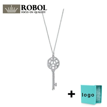 

Xl tf rllen sterling silver key series sweater chain necklace is very suitable for women's party jewelry wholesale free shipping