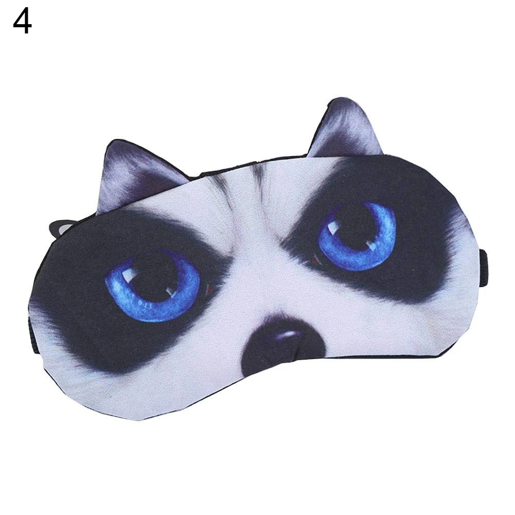Joylife забавная мультяшная 3D Собака Кошка Животное с повязкой на глаза Путешествия Спящая охлаждающая маска для глаз патч тени для глаз Вечерние - Цвет: 4