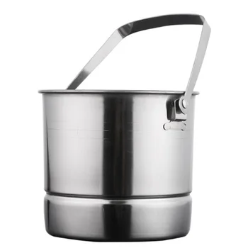 

Ice Bucket Portable Stainless Steel Ice Bucket Champagne Ice Bucket Bar Ice Bucket Metal Bucket with Water Barrier 1L