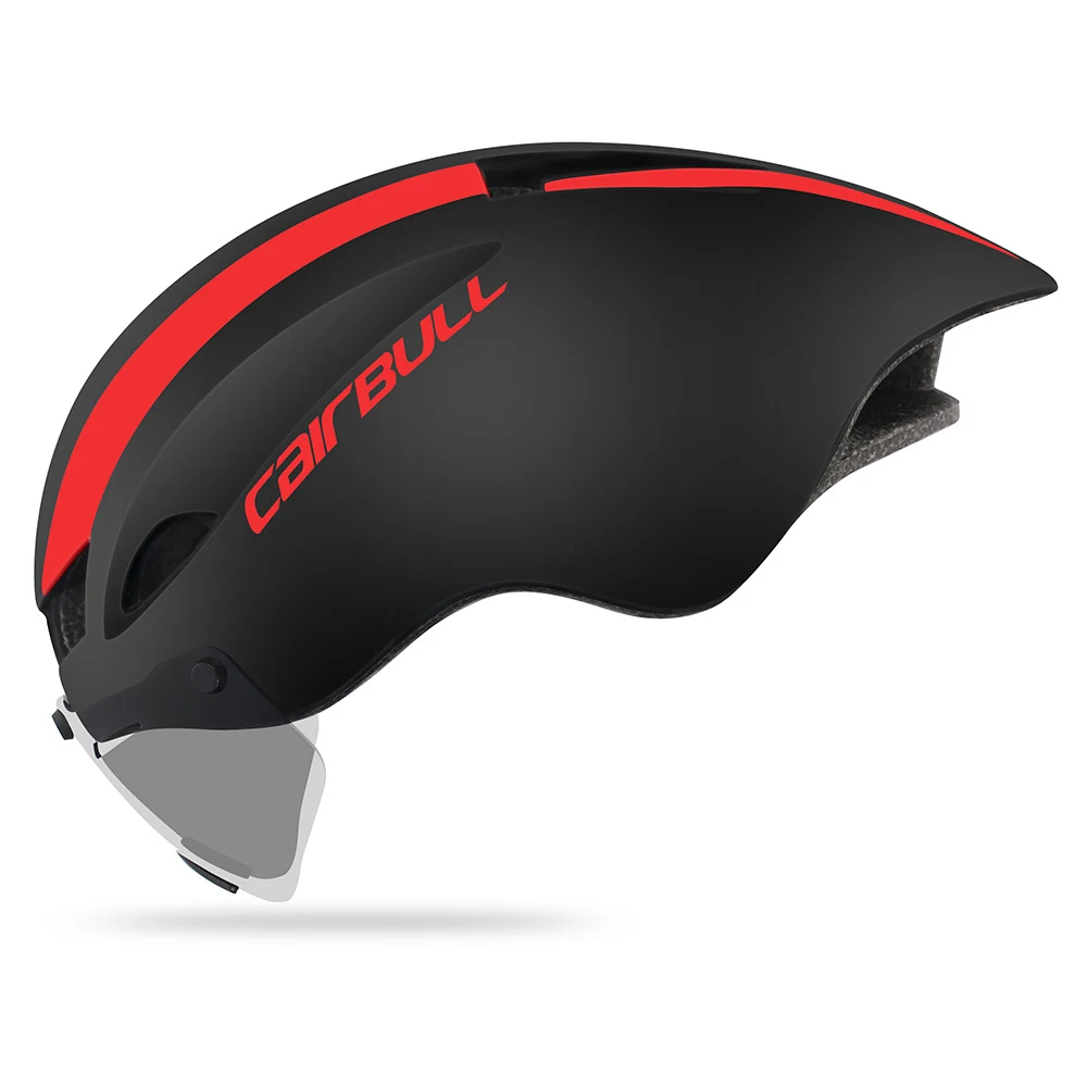black red CAIRBULL Aero TT велосипедный шлем гоночный мотоцикл шлем безопасности с Магнитные очки пневматический велосипедный шлем Casco Con Gafas - Цвет: black red
