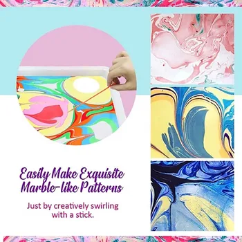 

Children Water-based art paint set Marbling Painting Kit DIY Painting on Water Creative Art Set of 6 Colors Painting tools Nov