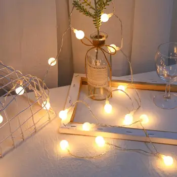 

20LED Xmas String Light Garland Warm white Home Christmas Wedding Party Decoration Powered USB Charging Saving Fairy Lamp Bulbs