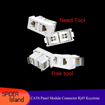

Network Panel Module cat6 Dual Port Gigabit Rj45 Network Cable Socket Keystone Type 86