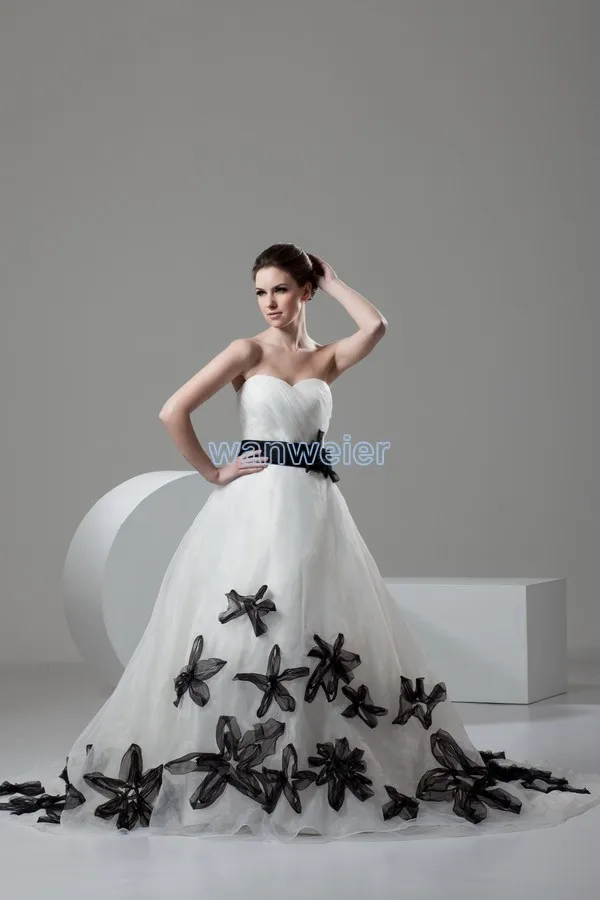 

free shipping 2016 new design hot sale custom size/color bridal gown small train white/ivory handmade flowers Bridesmaid Dresses