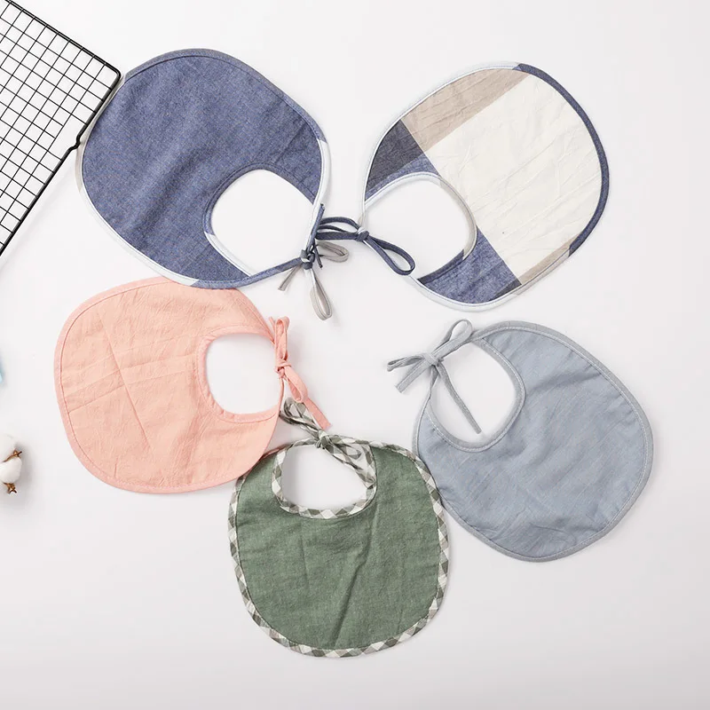 5Pcs/lot Cotton Bandana Baby Babador Feeding Smock Infant Burp Cloths Cartoon Saliva Towel Baby Eating Accessory Soft Baby Stuff - Цвет: Многоцветный