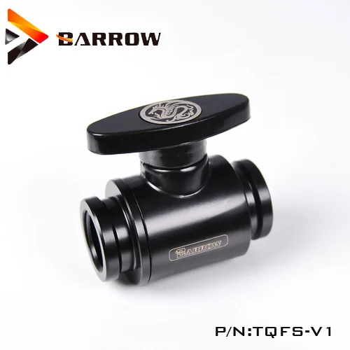 Ceny Zawór wody BARROW plastikowy uchwyt korpus mosiądz G1 4  wewnętrzny żeński do żeńskiego przełącznika chłodzenie wodne okucia komputerowe, TQFS V1