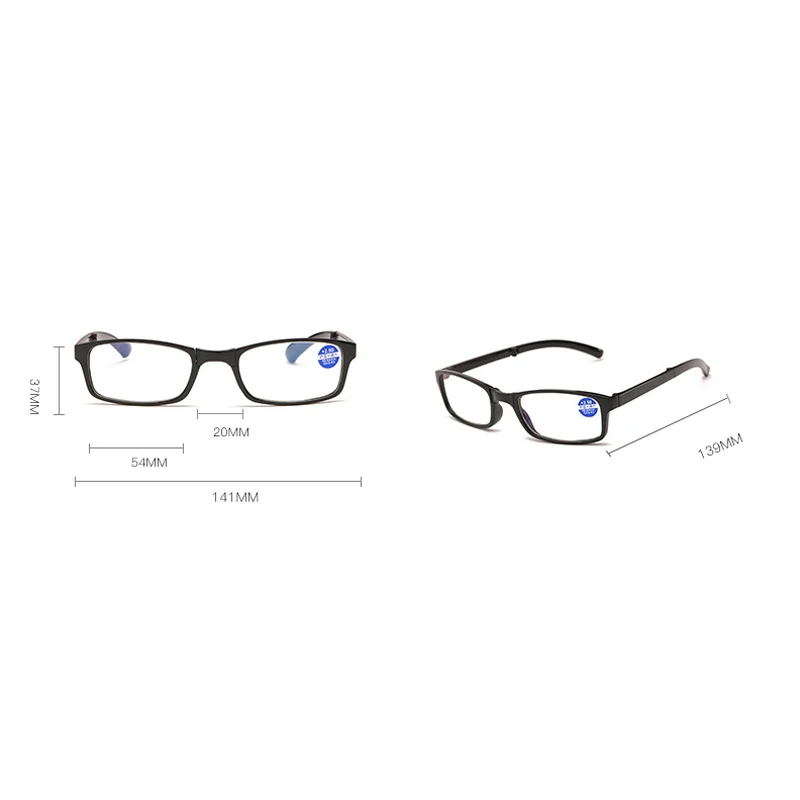 Seemfly Exquisite anti-blue folding reading glasses explosion models portable compact anti-fatigue mobile phone glasses glasses