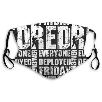 

Remember Everyone Deployed Anti Dust Half Face Mouth Mask with PM2.5 Filters 5 Layers of Protection for Men and Women Black