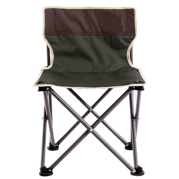 

Outdoor Portable Leisure Folding Chair Thick Aluminum Fishing Chair Camping Beach Barbecue Chair Self-Driving Chair(Green)