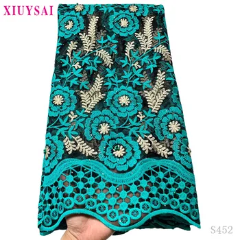 

latest blue african lace fabric 2020 high quality lace with stones tulle net french lace fabric tissue african fabric S450